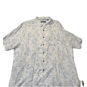 Men's Daniel Cremieux 100% Linen Paisley Short Sleeve Button Down - Size XXL